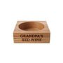 Oak Wine Bottle Holder 'Grandpa's Red Wine' | Special Gift | Birthday | Oak | Wine Gift | Special Grandpa, thumbnail 2 of 2