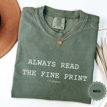 Pregnancy Announcement Comfort Colours T Shirt, 7 of 12