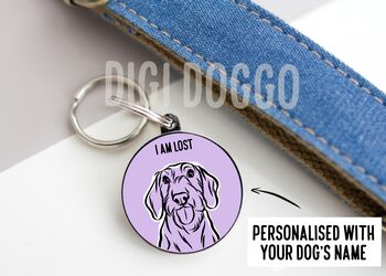 Wire Haired Dachshund Outline ID Tag, 2 of 4