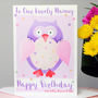 Personalised Owl Relation Birthday Card, thumbnail 1 of 9