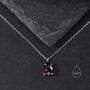 Genuine Garnet Pear Necklace In Sterling Silver, thumbnail 8 of 12