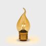 Cordless Flickering Candle Glass Lightbulb, thumbnail 2 of 5