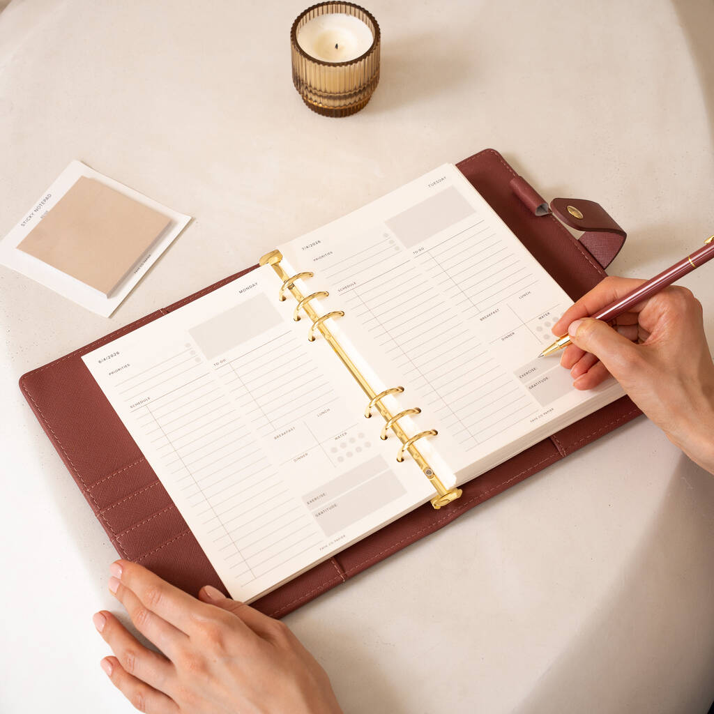Minimal 2026 Daily Planner A5 Inserts/Refills, 1 of 4