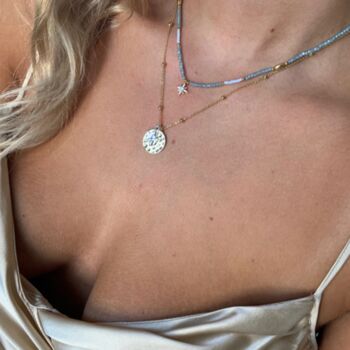 Luna Star And Moon Pendant Necklace, 2 of 3