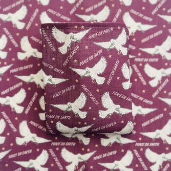 'Peace On Earth' Linen Napkin Crackers, 4 of 5