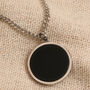 Men's Personalised Stainless Steel Onyx Disc Necklace, thumbnail 6 of 9