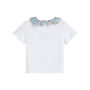 Edith Blue Floral Collar Top, thumbnail 3 of 4