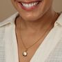 18ct Gold Star Locket Necklace With Blue Stone, thumbnail 4 of 7