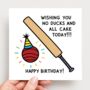 Cricket Themed Birthday Card, thumbnail 2 of 2