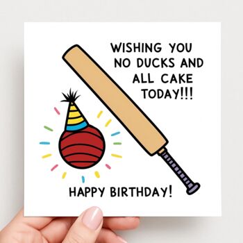 Cricket Themed Birthday Card, 2 of 2