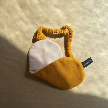 Hand Made And Embroidered Linen And Cotton Eye Mask, 3 of 8