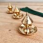 Traditional Brass Incense Burner Ash Catcher, thumbnail 4 of 5