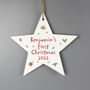 Personalised First Christmas Wooden Decoration, thumbnail 4 of 4