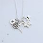 Personalised Open Heart Necklace With Birthstones, thumbnail 12 of 12