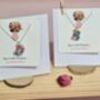 Floral Hand Painted Initial Letter Necklace Gift, thumbnail 3 of 11