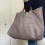 Large Tote Bag With Leather Handles, Xl Beach Bag, thumbnail 1 of 4