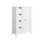 White Wooden Storage Cabinet With Four Drawers, thumbnail 2 of 6