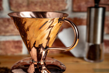 Handmade Solid Copper Pour Over Coffee Dripper, 4 of 7