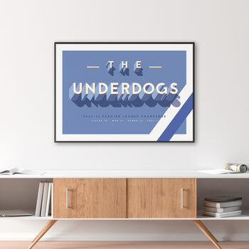 Leicester City 'The Underdogs' Typographic Poster, 3 of 7