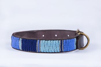 Leather Beaded Dog Collar, 5 of 12