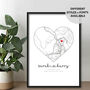 Our First Date, Valentines Day Gift, Location Map Print, thumbnail 1 of 7