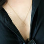 Calligraphy Initial Cursive Necklace, thumbnail 2 of 12