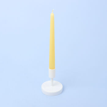G Decor Pack Of 10 Or 20 Matte Yellow Dinner Candles, 2 of 3