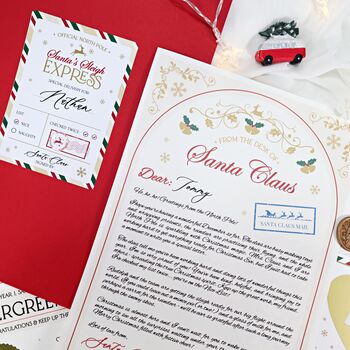 Personalised Nice List Certificate Santa Claus Christmas Eve Box Set, 10 of 12