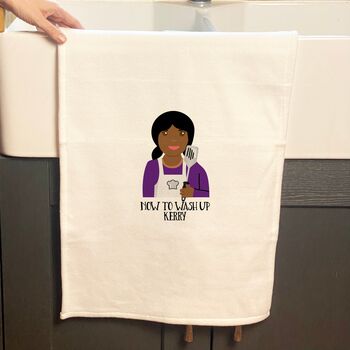 Personalised Tea Towel For Female Chef Or Cook, 2 of 10