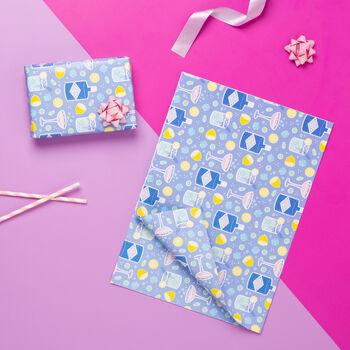 Gin And Prosecco Birthday Wrapping Paper, 2 of 2