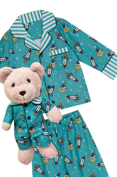 Space Boys Astronaut Pyjama Set With Teddy Bear, 6 of 6