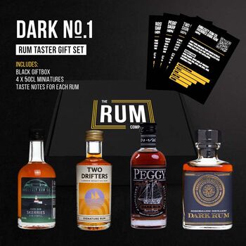 Dark Rum Taster Set Gift Box One, 3 of 5