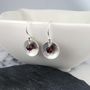 Garnet And Sterling Silver Disc Earrings, thumbnail 3 of 5