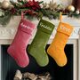 Luxury Personalised Velvet Christmas Stocking, thumbnail 1 of 12