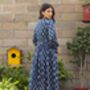 Indigo Floral Dabu Maxi Dress, thumbnail 5 of 5