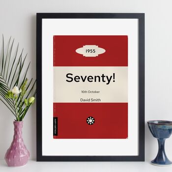 Personalised 70th Birthday Print 1955 Book Cover Gift, 9 of 12