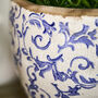 Solene Blue Botanical Planter, thumbnail 4 of 7