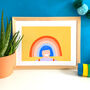 Rainbow Personalised Name Nursery Kids Room Print, thumbnail 2 of 2