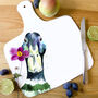 Inky Mallard Chopping Board With Handle, thumbnail 4 of 5