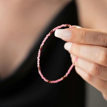 Natural Rose Quartz And Garnet Bracelet, 4 of 5