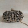 Black Handcrafted Pearl Clutch Bag, thumbnail 7 of 12