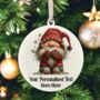 Personalised Christmas Gonk Gnome Hanging Bauble Decoration, thumbnail 9 of 11