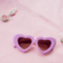 Pink Chunky Oversized Heart Sunglasses, thumbnail 3 of 6