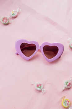 Pink Chunky Oversized Heart Sunglasses, 3 of 6