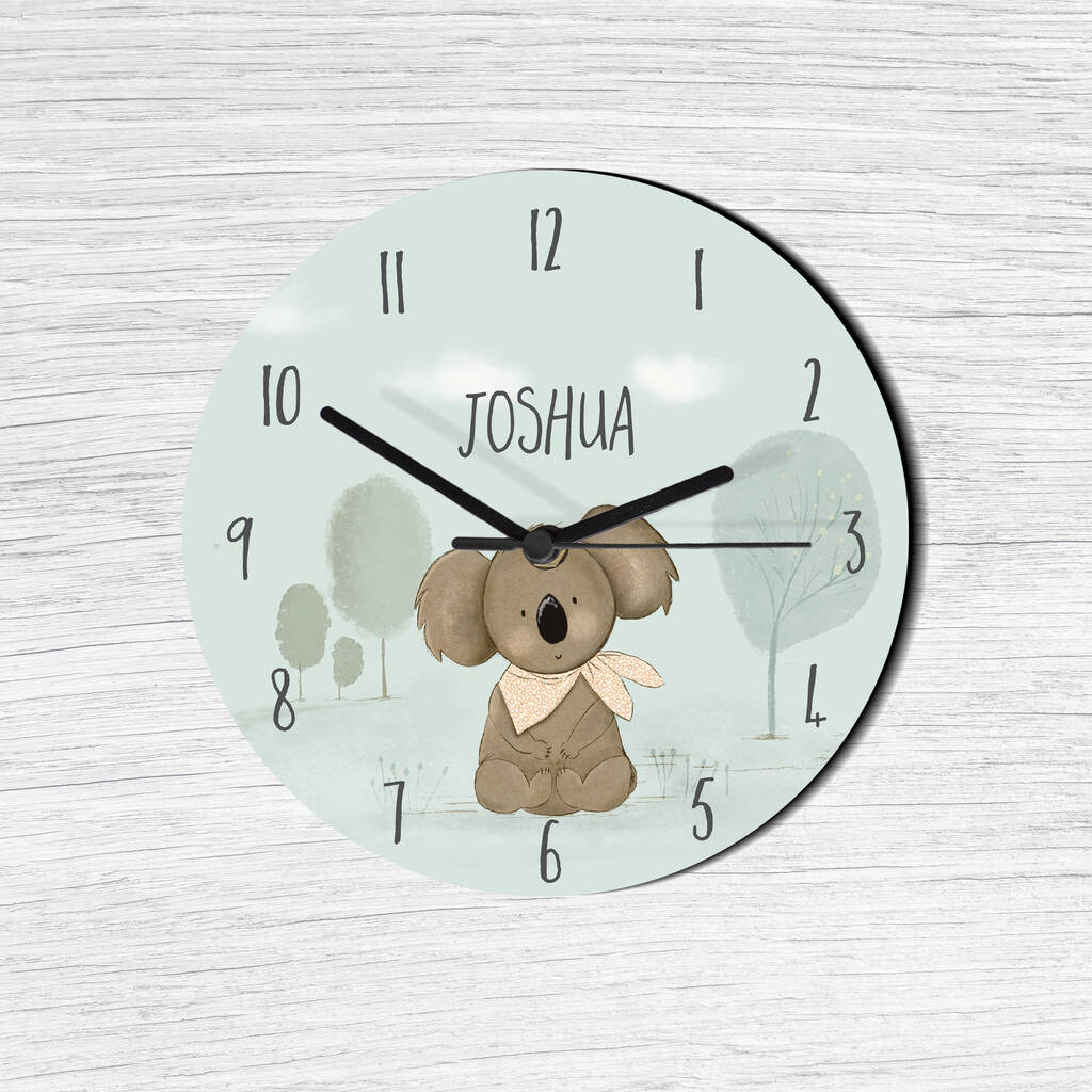 Koala Bear Personalised Clock, 1 of 3