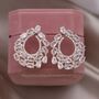 Monaco D’or Gold Trefoil Baguette Pavé Charm Drop Earrings, thumbnail 2 of 5