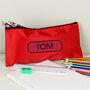 Personalised Red Pencil Case And Personalised Pencils, thumbnail 3 of 3
