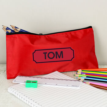 Personalised Red Pencil Case And Personalised Pencils, 3 of 3