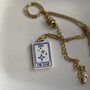 Ceramic Tarot Card Tiny Clay Charm Necklace The Star, thumbnail 2 of 9