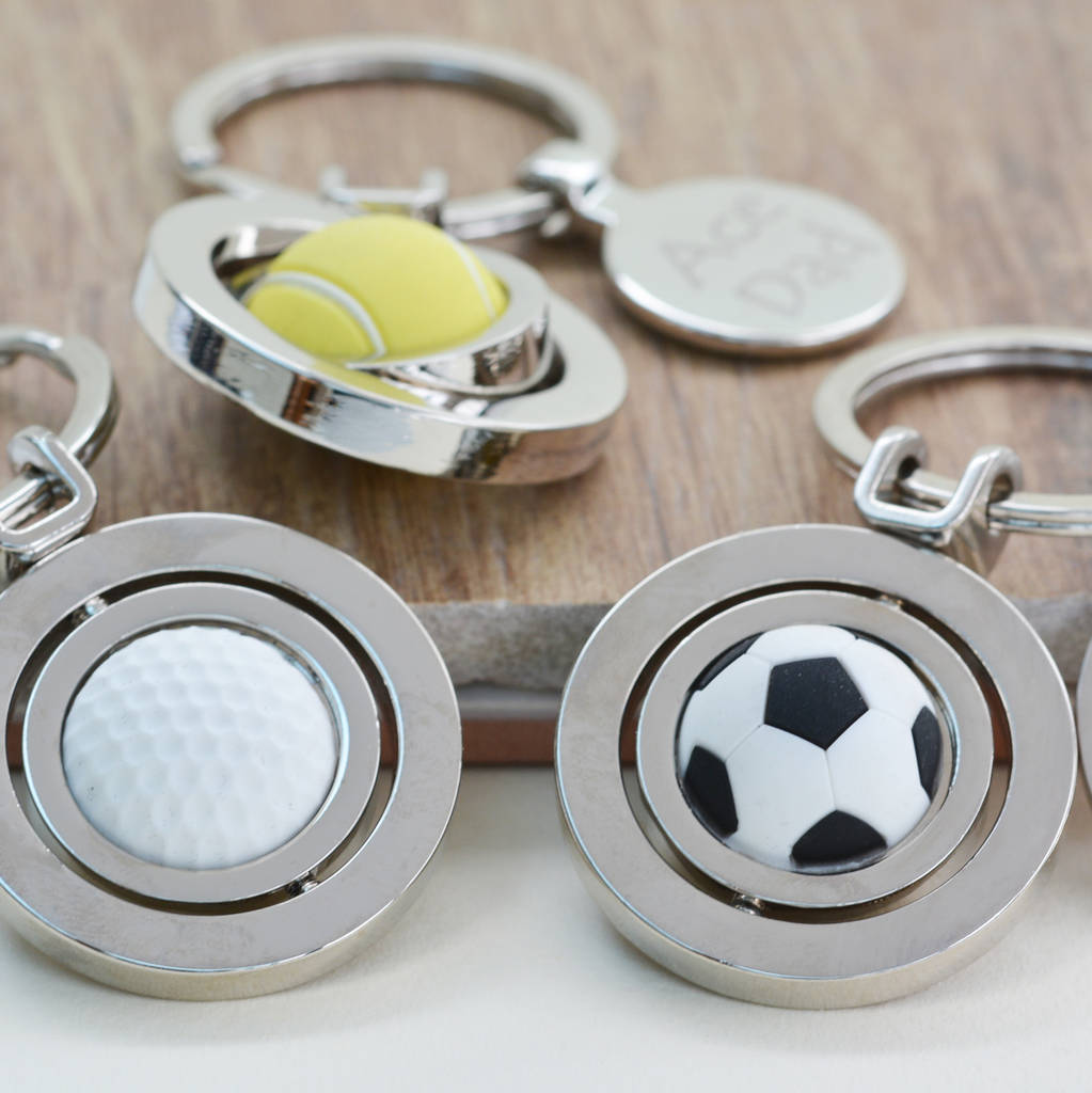 Personalised Spinning Sports Ball Keyring, 1 of 12